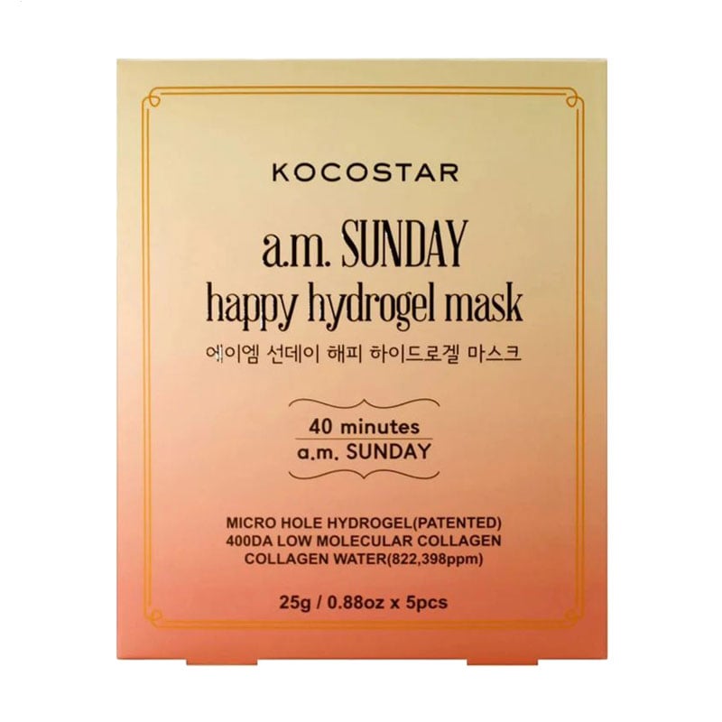 Гідрогелева маска для обличчя Kocostar Premium A.M Sunday Happy Hydrogel Mask, 5*25 г